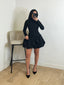 Robe courte ballon noir