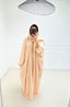 Abaya Dubai oversize + foulard beige