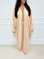 Abaya Dubai oversize + foulard beige