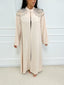 Abaya Dubai détail diamant beige