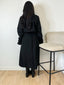 Manteau long style trench noir