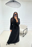 Robe longue avec voilage noir