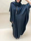 Abaya Dubai 3 boutons noir