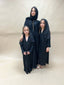 Abaya Dubai 3 boutons noir