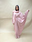 Abaya Dubai 3 boutons rose