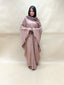 Abaya Dubai 3 boutons marron