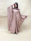 Abaya Dubai 3 boutons marron