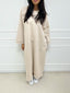 Robe sweat longue qualité premium beige