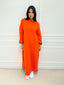 Robe sweat longue qualité premium orange