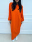 Robe sweat longue qualité premium orange