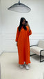 Robe sweat longue qualité premium orange