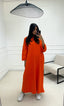 Robe sweat longue qualité premium orange