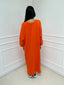 Robe sweat longue qualité premium orange