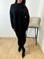 Ensemble pull mi long et jupe noir