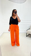 Pantalon satiné orange