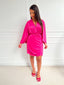 Robe en satin courte fushia