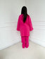 Ensemble pull oversize et pantalon fushia