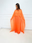 Ensemble robe et cape orange