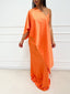 Robe effet froufrou orange