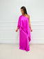 Robe effet froufrou fushia