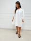 Robe 1 manche en lin blanc