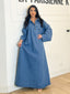 Robe longue en jeans évasé