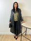 Trench long simili noir