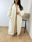 Manteau long a poil doux blanc