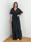 Robe col V noir
