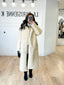 Manteau droit réversible beige