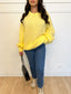 Pull mohair jaune