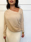 Jupe longue droite beige