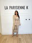 Ensemble blazer et jupe longue droite beige