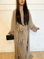 Ensemble robe a nouer et kimono camel