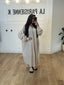 Robe longue en coton loose beige