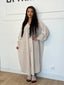 Robe longue en coton loose beige