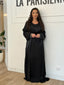 Ensemble robe et kimono manches strass noir