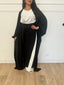 Ensemble abaya sans manche et kimono noir