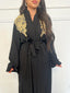 Kimono broderie buste noir