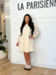 Robe froufrou beige