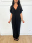 Robe fluide longue noir