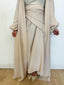 Ensemble kimono et jupe beige