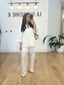 Ensemble chemise et pantalon en lin blanc