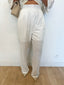 Ensemble chemise et pantalon en lin blanc