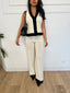 Ensemble haut et pantalon inspiration beige