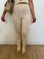 Ensemble top et pantalon beige