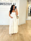 Robe longue gaz de coton blanc