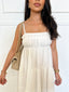 Robe longue gaz de coton blanc