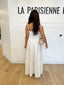 Robe longue gaz de coton blanc