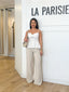 Pantalon en lin beige